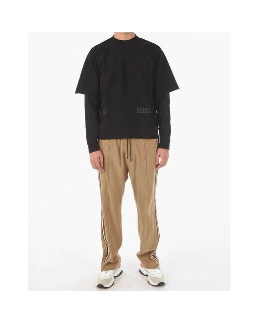 DSquared² Black Long Sleeve T-Shirts for men