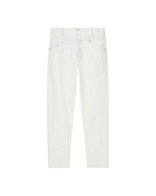 Closed White Straight Fit Jeans for men