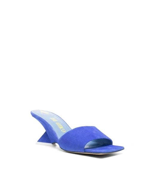 The Attico Blue Heeled Mules