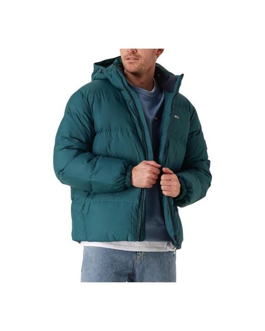 Tommy Hilfiger Groene Gewatteerde Winterjas Essential Down in het Green voor heren