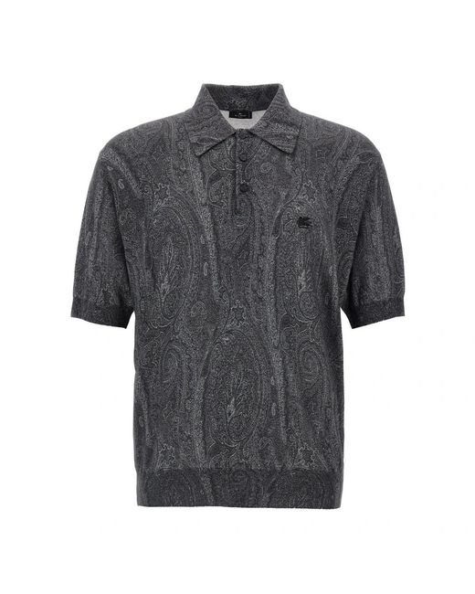Etro Gray Polo Shirts for men