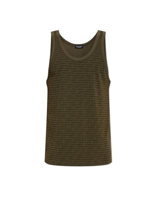 DSquared² Green Sleeveless Tops for men