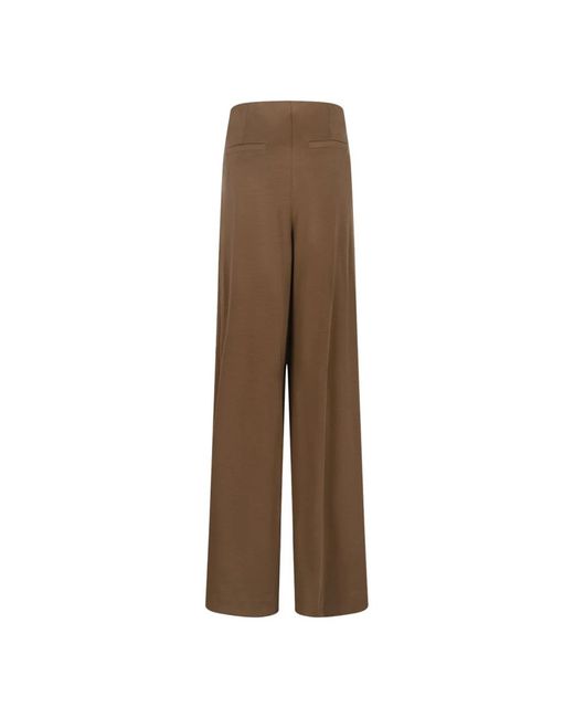 Max Mara Wool Jersey Broeken in het Brown