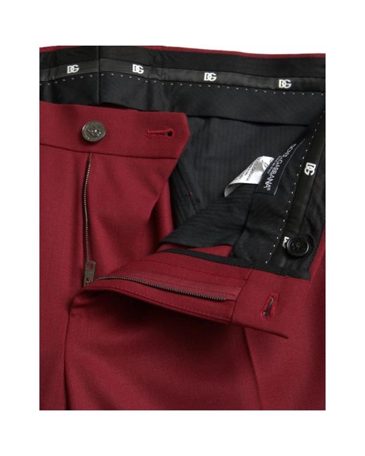 Trousers > slim-fit trousers Dolce & Gabbana pour homme en coloris Red