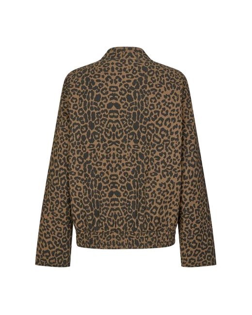 Lolly's Laundry Jassen ,Bruin ,Katoen Luipaardprint Katoenen Jas in het Green