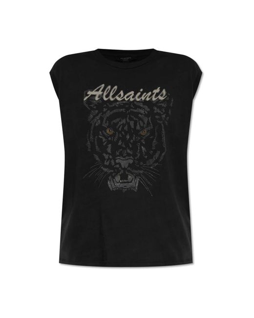 AllSaints Black Hunter brooke t-shirt