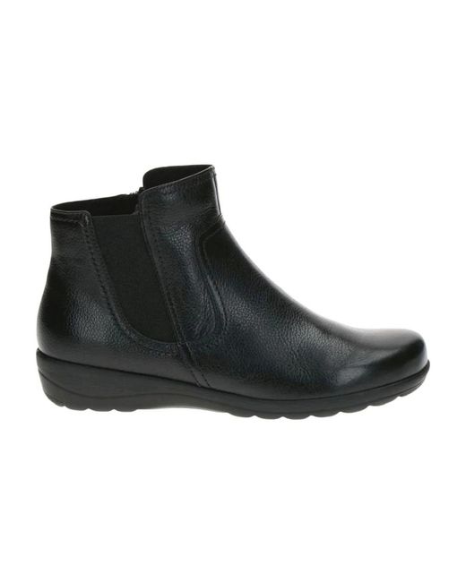Caprice Black Ankle Boots