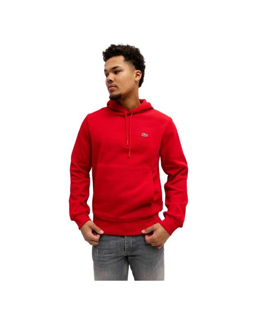 Lacoste Basic Hoodie in het Red voor heren