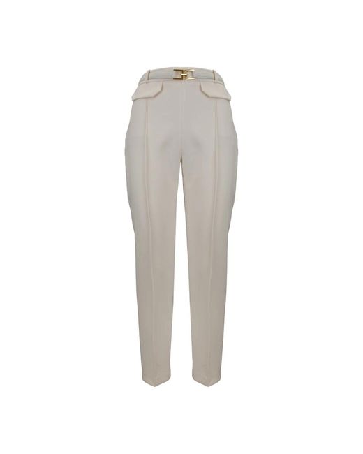 Elisabetta Franchi Gray Tapered Trousers
