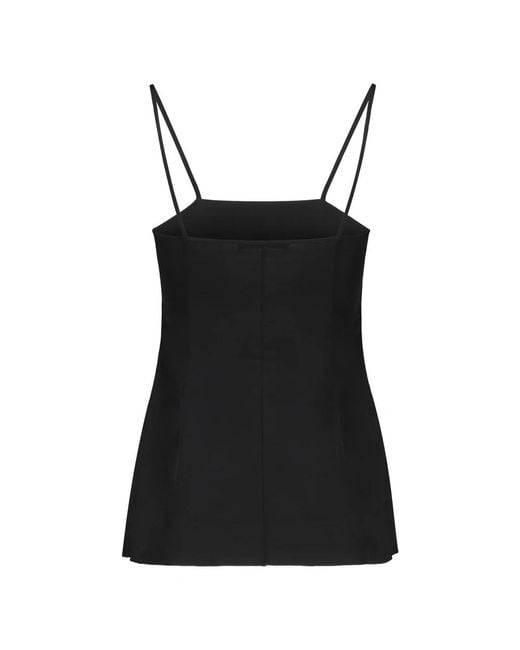 Alberta Ferretti Black Sleeveless Tops