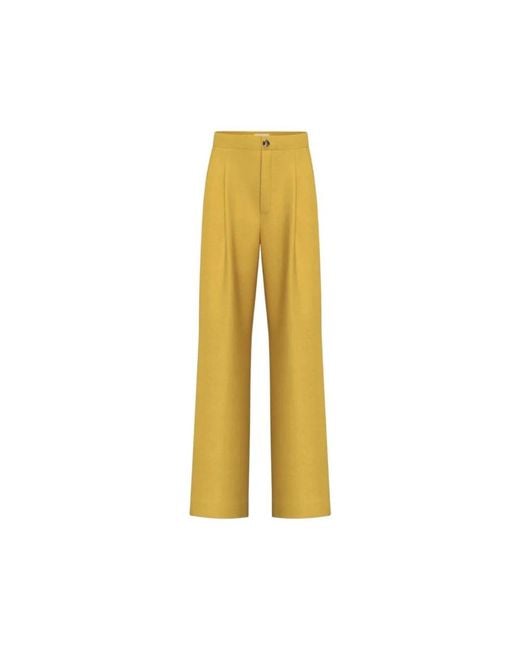 Marella Yellow Wide Trousers