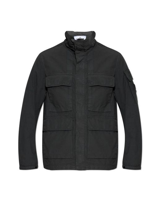 Stone Island Black Light Jackets for men