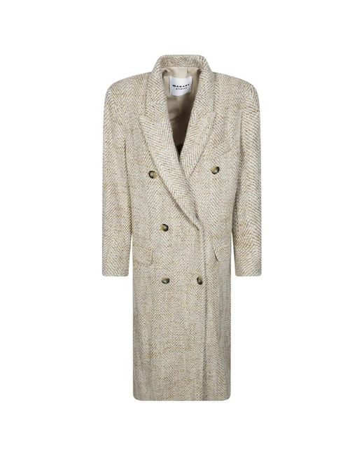 Isabel Marant Natural Double-Breasted Coats