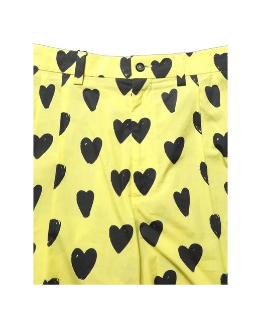 Dolce & Gabbana Yellow Long Shorts for men