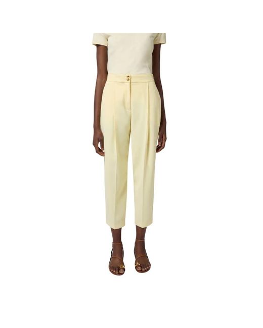 Elisabetta Franchi Natural Cropped Trousers