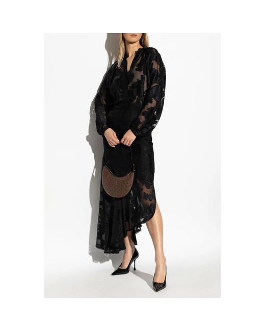 Etro Overhemden ,Zwart ,Chiffon Fil Coupé Chiffon Button-Up Shirt in het Black