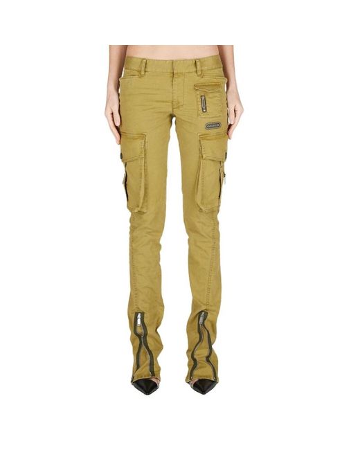 DSquared² Yellow Slim-Fit Trousers