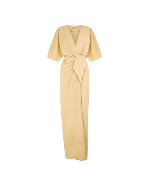 Cortana Metallic Wrap Dresses