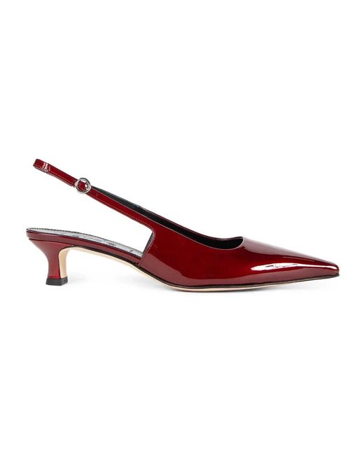 Aeyde Schoenen ,Rood ,Leer Catrina Patent Pump in het Red