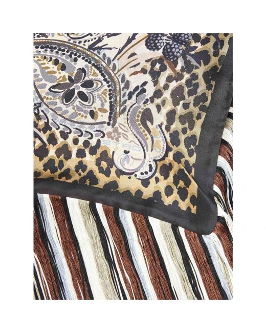 Etro Black Silk Scarves