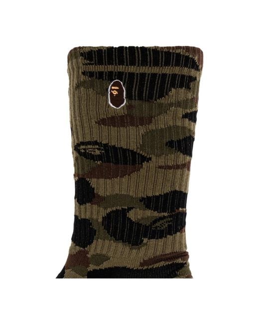 Socks A Bathing Ape de hombre de color Black