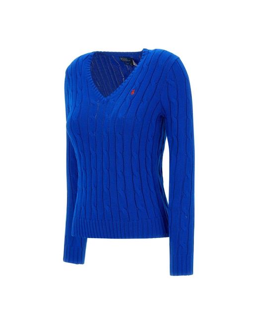 Knitwear > v-neck knitwear Ralph Lauren en coloris Blue