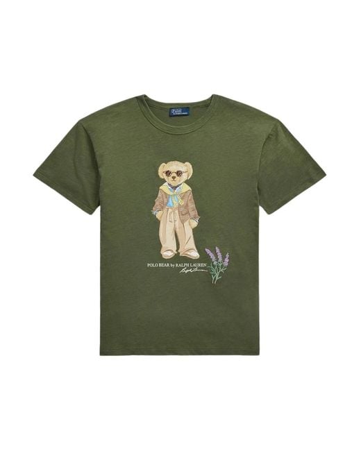 Ralph Lauren Green Garden trail polo bear t-shirt