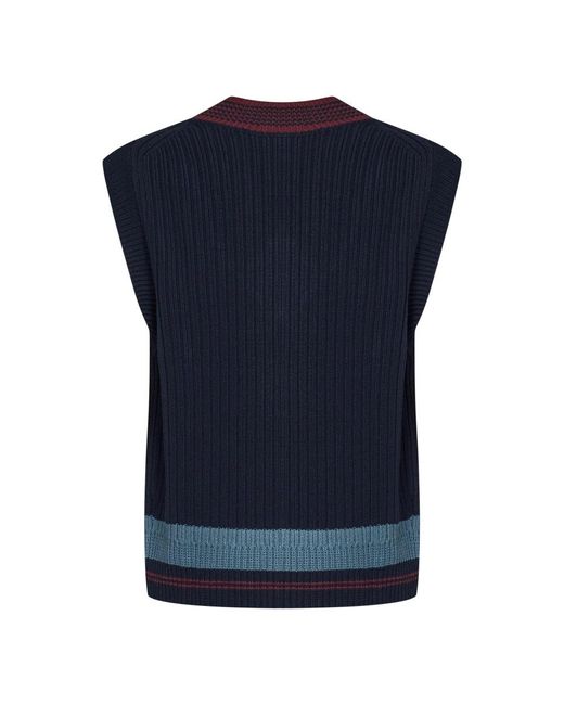 Lacoste Blue Sleeveless Knitwear for men