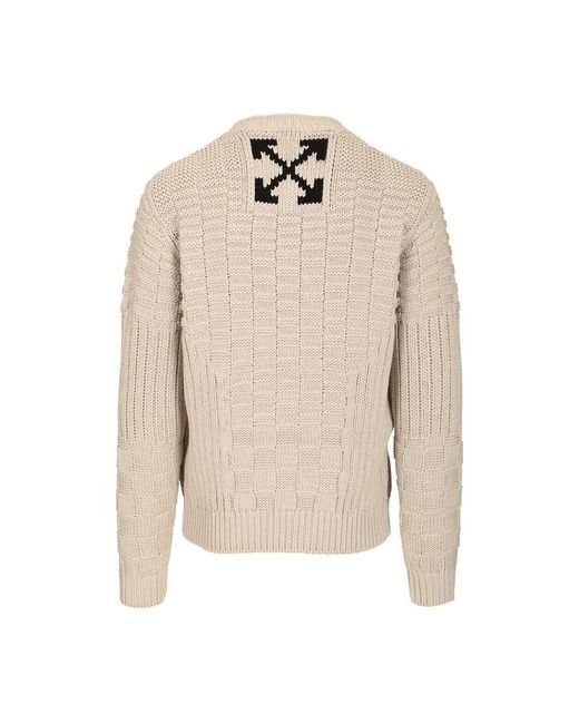 Off-White c/o Virgil Abloh Natural Round-Neck Knitwear for men