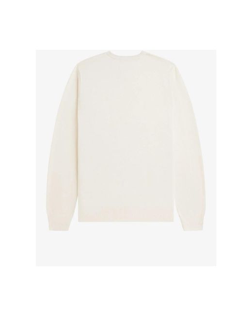 Fred Perry White Round-Neck Knitwear for men