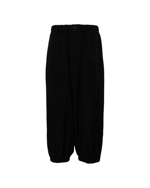 Yohji Yamamoto Black Cropped Trousers for men