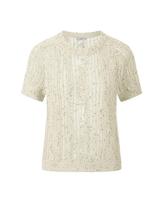 Round-Neck Knitwear Riani de color Natural