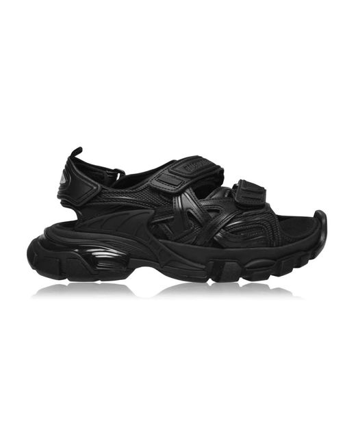 Balenciaga Black Flat Sandals