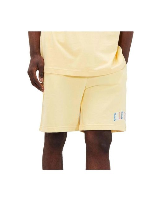 Ellesse Yellow Casual Shorts for men