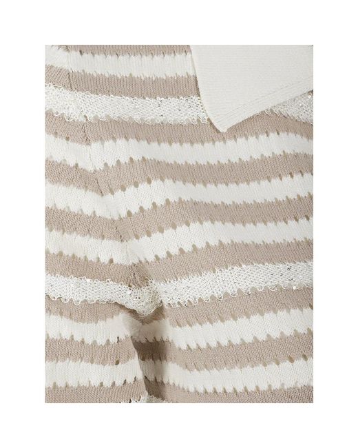 Fabiana Filippi Gray V-Neck Knitwear