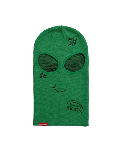 Sprayground Accessoires ,Groen ,Alien Gebreide Ski Masker in het Green voor heren