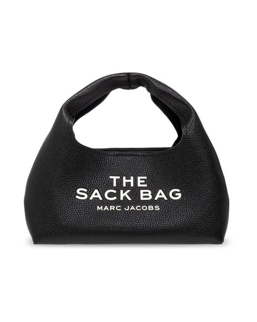 Marc Jacobs Black Schwarze mini snack handtasche aus genarbtem leder