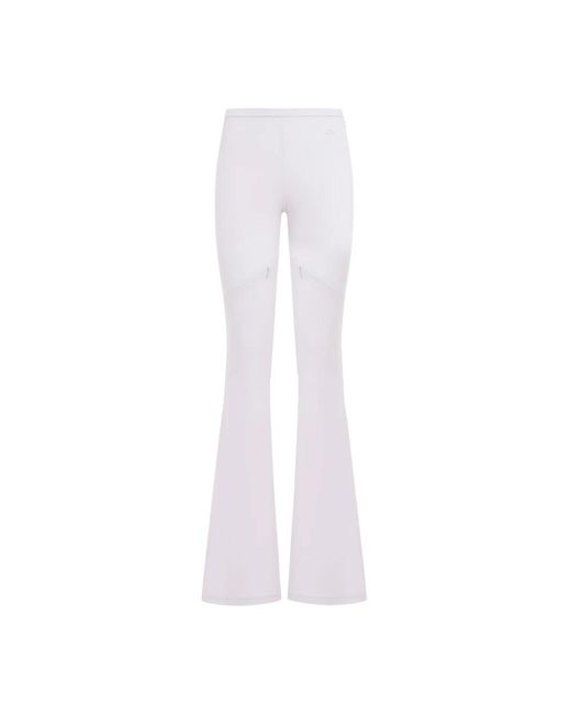 Pantalones bootcut rosa y morado Courreges de color White