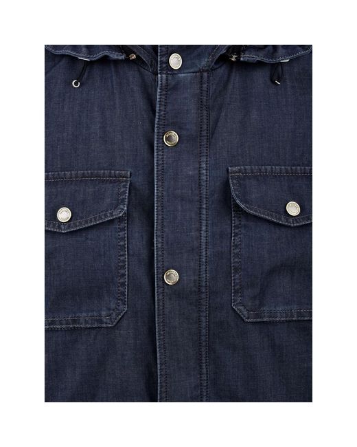 Moorer Jassen ,Blauw ,Denim Denim Jas in het Blue voor heren