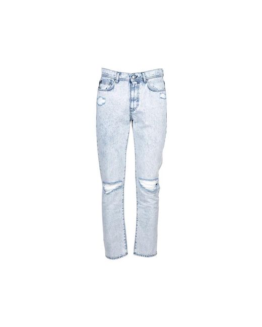 Straight Jeans MSGM pour homme en coloris Blue