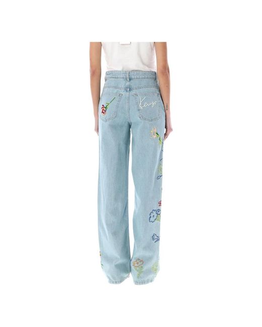 KENZO Blue Loose-Fit Jeans
