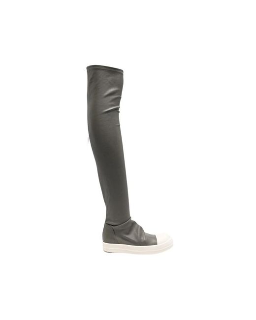 Rick Owens Black Over-Knee Boots