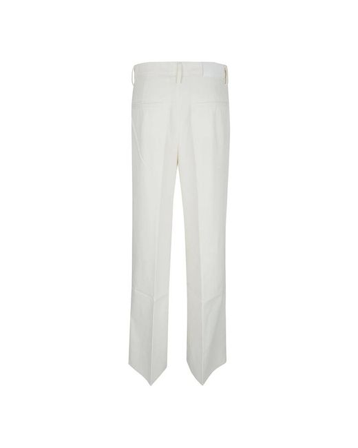 7 For All Mankind White Straight Jeans