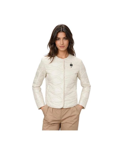 Blauer White Leichte Stepp-Parka
