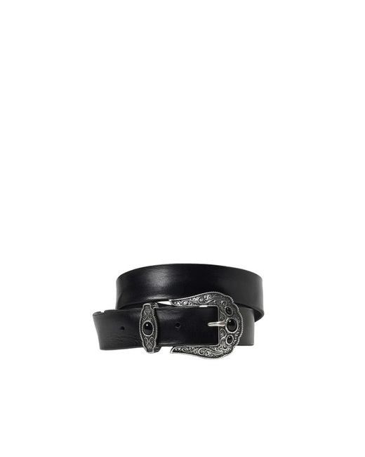 Orciani Westers Stijl Leren Riem Met Decoratieve Gesp in het Black