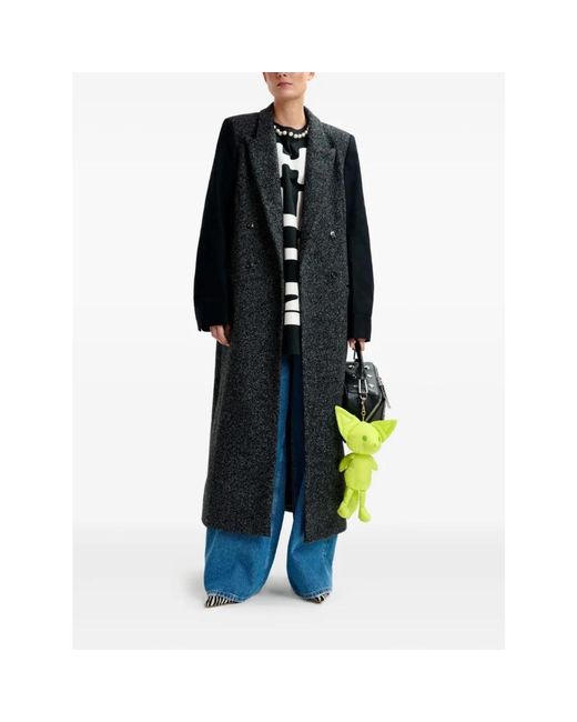 Essentiel Antwerp Black Double-Breasted Coats
