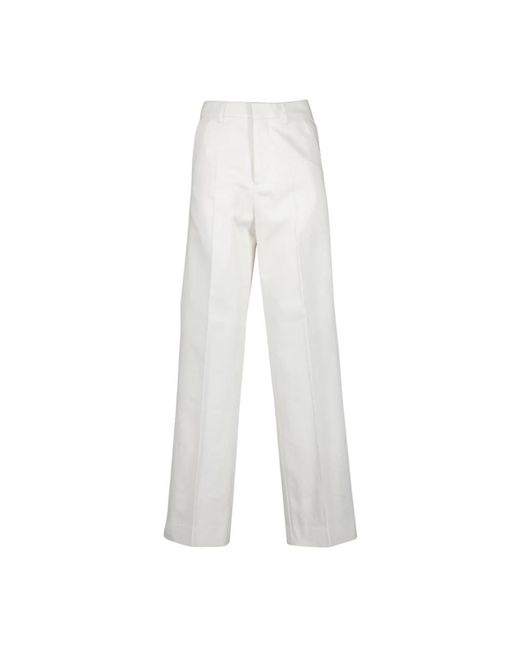 Trousers > straight trousers AMI en coloris White
