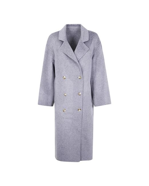 Loulou de Saison Blue Double-Breasted Coats