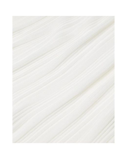 IVY & OAK White Viskose wickelkleid mit unregelmäßigem strick