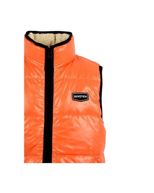 Duvetica Orange Waistcoats for men